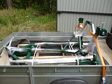 Тележка для перевозки бревен и металлопроката Лесопилов с лебедкой